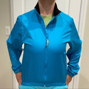 Blue Canari cycling windbreaker